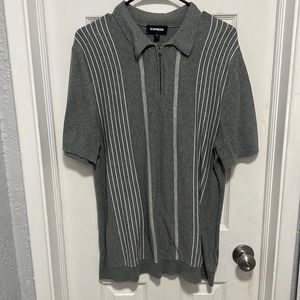 Express Striped Short Sleeve Polo